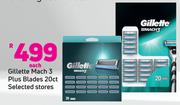 Gillette Mach 3 Plus Blades 20ct (Selected Stores)-Each