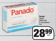 Panado Tablets Blister Box Or Securitainer-24s Each