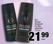 Axe Aerosol Deodorant For Men-150ml Each