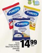 Purity Cream Of Maize Baby's Soft Porridge-400g Each