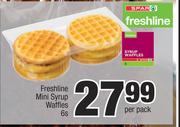Freshline Mini Syrup Waffles-6s Per Pack