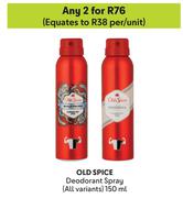 Old Spice Deodorant Spray (All Variants)-For Any 2 x 150ml