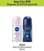 Nivea Roll-On (All Variants)-For Any 2 x 50ml
