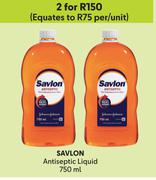 Savlon Antiseptic Liquid-For 2 x 750ml