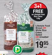 Lifestyle Food Brown Or White Rice Cakes Salted & Unsalted-130g Each