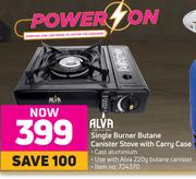 Alva Single Burner Butane Canister Stove With Carry Case