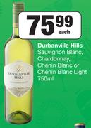 Durbanville Hills Sauvignon Blanc, Chardonnay, Chenin Blanc Or Chenin Blanc Light-750ml Each