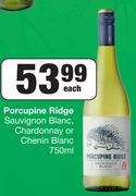 Porcupine Ridge Sauvignon Blanc, Chardonnay Or Chenin Blanc-750ml Each