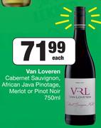 Van Loveren Cabernet Sauvignon, African Java Pinotage, Merlot Or Pinot Noir-750ml Each