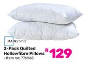 Mainstays 2 Pack Quilted Hollowfibre Pillows