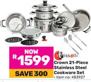 Tissolli Crown 21 Piece Stainless Steel Cookware Set