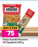Pasta Grande Macaroni Or Spaghetti-For Any 5 x 500g
