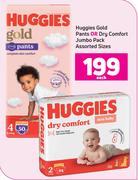 Huggies Gold Pants Or Dry Comfort Jumbo Pack (Assorted Size)-Each  