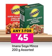 Imana Soya Mince Assorted-For Any 3 x 200g