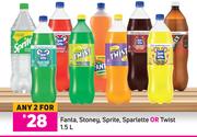 Fanta, Stoney, Sprite, Sparlette Or Twist-For Any 2 x 1.5L
