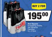 Red Square Energising Vodka (All Variants) Handies-For 2 x 6 x 275ml