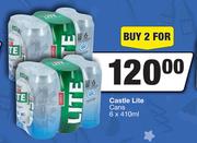 Castle Lite Cans-For 2 x 6 x 410ml