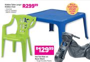 Kiddies Table Large/Kiddies Chair Assorted
