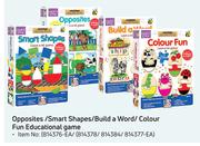 Opposites/Smart Shapes/Build A Word/Colour Fun Educational Game-Each
