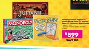 Monopoly Classic English Or Mzansi Board Game Or Jumanji Game Or Pictionary Board Game-Each