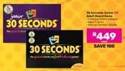 30 Seconds Junior Or Adult Board Game-Each