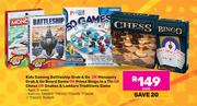 Kids Gaming Battleship Grab & Co Or Monopoly Grab & Go Board Game-Each