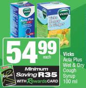 Vicks Acta Plus Wet & Dry Cough Syrup-100ml