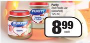 Purity 2nd Foods Jar (Assorted)-125ml Each