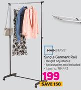 Mainstays Single Garment Rail