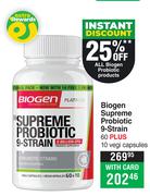 Biogen Supreme Probiotic 9 Strain 60 Plus 10 Vegi Capsules