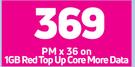 Samsung Galaxy A53 Smartphone-On 1GB Red Top Up Core More Data