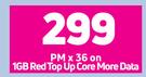 Samsung Galaxy A13 Smartphone-On 1GB Red Top Up Core More Data
