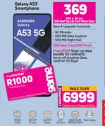 Samsung Galaxy A53 Smartphone-On 1GB Red Top Up Core More Data
