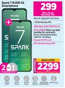 2 x Tecno Spark 7 64GB 4G Smartphone-On Red Flexi 130 + On Promo 70