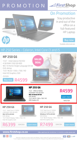 First Shop : HP Laptop (4 Dec - 11 Dec 2018), page 1