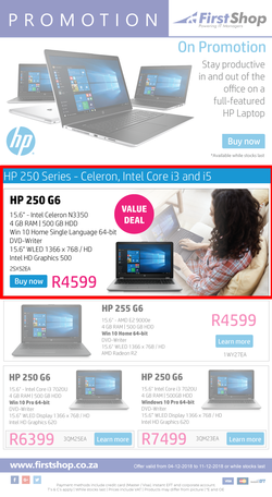 First Shop : HP Laptop (4 Dec - 11 Dec 2018), page 1