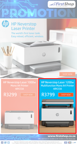 First Shop : HP Neverstop Laser Printer Promo (1 December - 8 December 2020), page 1