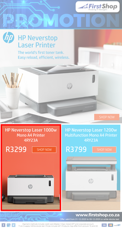 First Shop : HP Neverstop Laser Printer Promo (1 December - 8 December 2020), page 1
