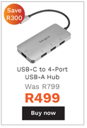 Targus USB-C To 4 Port USB-A Hub