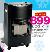 Logik Roll About 3 panel Gas Heater LM1105