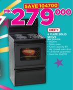 Defy 4 Plate Solid Stove BLK DSS-494