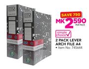 Simple Choice 2 Pack Lever Arch File A4-Per Pack