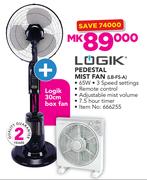 Logik Pedestal Mist Fan LB-FS-A With Logik 30cm Box Fan