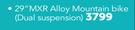 Raleigh 29" MXR Alloy Mountain Bike Dual Suspension