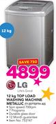 LG 12Kg Top Load Washing Machine Metallic T1207TEFTH AS