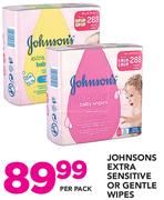 Johnsons Extra Sensitive Or Gentle Wipes-Per Pack