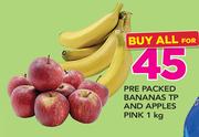 Pre Packed Bananas TP And Apples Pink-1Kg