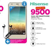 Hisense Dual Sim Smartphone Infinity U962 Plus Bluetooth Headphone, Screen Protector & Phone Cover