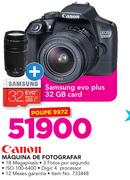 Canon Maquina De Fotografar Plus Samsung Evo Plus 32GB Card  