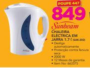 Sunbeam Chaleira Electrica Em Jarra 1.7Ltr SAK-202